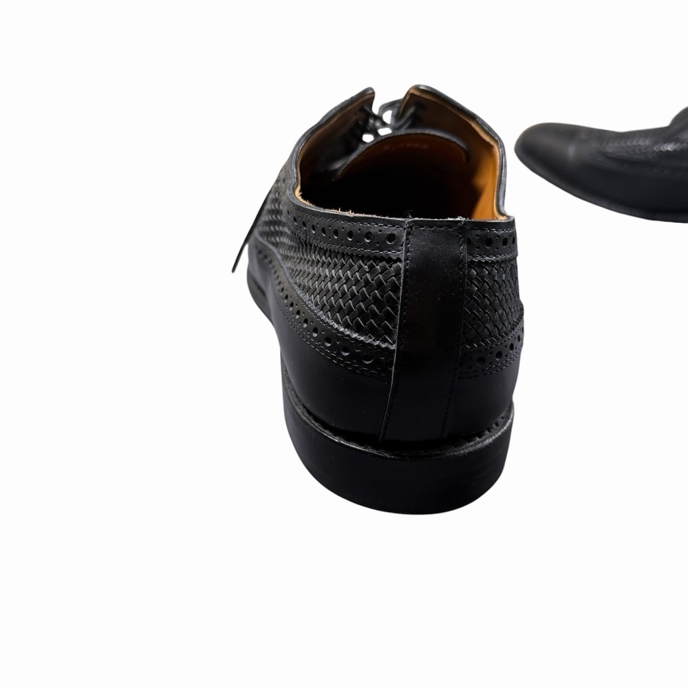 Allen Edmonds LEIDEN Leather Shoes Men 13 Black Wingtip - Picture 9 of 10
